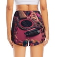 thumbnail image 3 of Picia Romantic Heart Guitar Pattern Women's 2 in 1 Athletic Running Shorts High Waisted Workout Casual Gym Sweat Shorts with Comfy Liner Zipper Pockets-XX-Large, 3 of 9