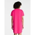 thumbnail image 4 of Time and Tru Women's Cotton T-Shirt Dress with Short Sleeves, Sizes XS-XXXL, 4 of 6