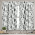 thumbnail image 2 of Ambesonne Leaves Valance & Curtain, Greyscale Foliage Abstract, 55"x30", Grey and Pale Grey, 2 of 6