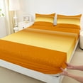 thumbnail image 3 of Castle Fairy Female Men Adults Minimalist Wide Stripes 4 Pieces Queen Sheet Sets,Mid Century Orange Golden Ultra Soft Flat Sheet,Geometric Polka Dots Queen Fitted Sheet,Microfiber Bedroom Decor, 3 of 7