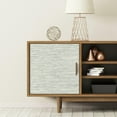 thumbnail image 3 of (2 pack) RoomMates Light Gray Grasscloth Peel and Stick Wallpaper, 20.5 in x 18 ft, 3 of 10