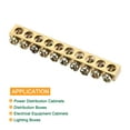thumbnail image 5 of Barra de tierra terminal Uxcell bloque de tornillo barrera latón 10 posiciones 65mmx5.5mmx7.5mm para distribución eléctrica 3 paquetes, 5 of 5