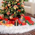 thumbnail image 2 of Falda de árbol de Navidad de 38cm, alfombra de piel sintética, copo de nieve, alfombra de felpa blanca para el hogar, árbol de Navidad, decoración de Año Nuevo, adorno de delantal de Noel, 2 of 4