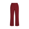 thumbnail image 6 of MaFYtyTPR Dress Pants for Women High Waist Pleated Straight Leg Strech Suit Trousers with Pockets for Business Daily Wear A-Wine XXL, 6 of 6