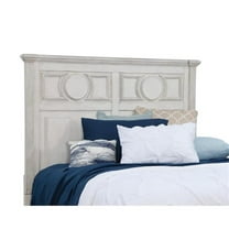 Bowery Hill Transitional Antique White Wood Queen Panel Headboard