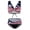 Red, variant on Two Piece Swimsuits for Women American Flag Print Swimsuit Criss Cross Lacce Up Swimsuit Front Twist High Waist Bikini