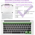 thumbnail image 3 of Cubierta de teclado de silicona para MacBook Air de 13 pulgadas (A1466 / A1369, lanzamiento 2010-2017) y MacBook Pro de 13/15 pulgadas (con o sin pantalla Retina, versión 2015 o anterior). Rojo Verde Edición de EE. UU., 3 of 5