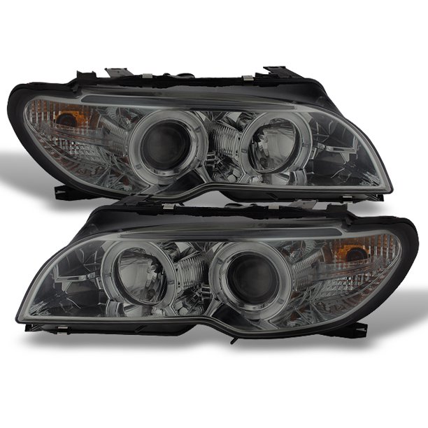Fits 0406 BMW E46 3Series 2Dr Coupe Smoke Halo LED Projector