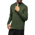 thumbnail image 5 of X RAY JEANS Mens Ribbed Mock Neck Quarter-Zip Sweater, Olive, 2XL, 5 of 10