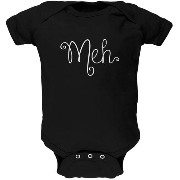 Meh Black Soft Baby One Piece - 0-3 months