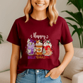 thumbnail image 5 of Coffee Latte,Happy Hallothanksmas Tshirt, Halloween Thanksgiving Christmas Shirt, Holiday Season Tee, Turkey Gift, Vintage Ghost ,Merry Christmas, 5 of 5
