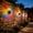 As shown, variant on Rijanmt Solar Mandala Projector Wall Lights,Set of 2 Decorative Solar Mandala Garden Lamp Outdoor,IP65 Waterproof Wall Sconce Fence Lights for Yard Garden Post Patio Backyard Decor,Warm White,2700K