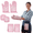 Pink, variant on 6 Pcs Kitchen Decor Accessories Set Farmhouse Towels Pot Holders Oven Mitts Set 2 Dish Towels 2 Potholders 2 Cooking Mittens Oven Glove for Christmas Baking Cooking Supply(Pink)