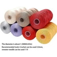 thumbnail image 2 of 3pcs Macrame Cord Cotton Yarn Macrame Hand Knitting Yarn Crochet Yarn Premium Wool For Knitting Hand Knitting Yarn Cotton Yarn Cotton Rope For Crafts, 2 of 5