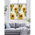 thumbnail image 4 of Reusable Static Cling Window Tints, Sunflower Window Privacy Film Frosted, Summer Botanical Vintage Floral Spring Heat Control Windows Films for Offices, Balcony, 29.5 x 118 Inches, 4 of 9