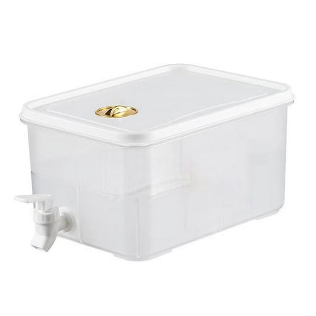 Cubo de agua fría de 5 l con grifo Hervidor de agua para refrigerador Dispensador de agua Hervidor Contenedor de bebidas de jugo de verano
