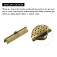 thumbnail image 5 of Uxcell Ribbon Crimp Clamp Ends, 30mm Bookmark Pinch Cord End Clasps for DIY Bronze Tone 50Pack, 5 of 7