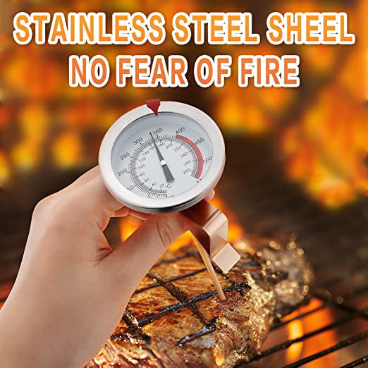 Stainless Steel Kitchen Fryer Food Candy High Temperature Thermometer Safe Oil  Thermometer Portable Extended Probe Oil Temperature Gauge for Frying Pan  Barbecue Meat 