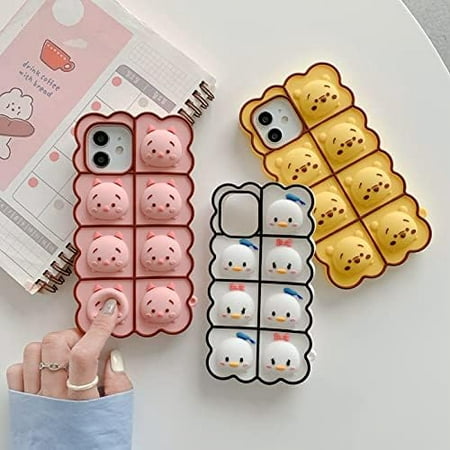 Soft Silicone Case for Apple Winnie The Pooh Disney Disneyland Anime 3D Cartoon Girls Kids Cute Lovely Fun Adorable-for iPhone 7 / 8 / SE 2020Pink Piglet