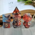 thumbnail image 3 of 7Pcs Acrylic Polyhedral Party Game Playing Table Game , estrella Macarena dados poliédricos, 3 of 7