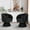 Black_Velvet, variant on Wiilayok Swivel Barrel Chair Set of 2, Teddy Upholstered Accent Armchairs Comfy 360° Swivel Lounge Sofa Armchair for Living Room Bedroom Reading,Red