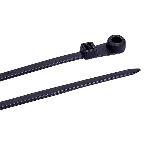 300 Pcs Cable Zip Ties 8 Inch 39 lbs Black Zip Tie with Screw Hole Mountable Head Cable Ties