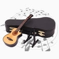 thumbnail image 5 of Classcial Guitar with Stand And Case kids children toy for Desktop Accessories - Wood color B, 8cm, 5 of 8