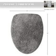 thumbnail image 2 of Home Weavers Hampton Collection Cotton Tufted Bath Rug, Extra Soft & Absorbent Bath Rugs, Non-Slip Bath Mats, Machine Washable Bath Rugs For Bathroom, 18"x18" Toilet Lid-Cover, Light Gray, 2 of 9