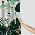 thumbnail image 3 of Orinice Abstract Tropical Leaves Shower Curtain Boho Green Gold Palm Leaf Monstera Botanical Minimalist Bathroom Modern Aesthetic Bath Accessories Art Home Decor Fabric 12 Pack Hooks 69x72, 3 of 7