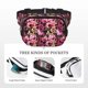 thumbnail image 5 of Fotbe Rose Flowers Cangurera Cuadrada con Estampado de Doble Capa, Bolsa de Cintura Ajustable Mini para Hombres y Mujeres, 5 of 9