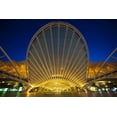 thumbnail image 2 of Zuckerman, Jim 14x11 Black Ornate Wood Framed with Double Matting Museum Art Print Titled - Portugal, Lisbon Oriente Train Station at night, 2 of 4