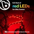 thumbnail image 2 of Brightz CosmicBrightz LED Bike Frame Lights, 6.5 ft Rope Light, Red, 2 of 6