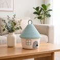 thumbnail image 3 of Cute House Shape Rope Storage Basket with Lid,Soft Breathable,Tapered House Roof Lid with Top Hanging Loop,Large Capacity Neat Storage Space(Mint Green), 3 of 6