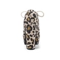thumbnail image 3 of BLISSFUL STEP Women's Platform Block Heel Lace Up Booties White Leopard (Size 8), 3 of 8