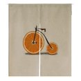 thumbnail image 1 of Cortina de puerta ABPHQTO Noren japonesa bicicleta naranja 105x120cm, 1 of 1