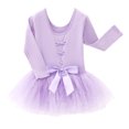 thumbnail image 4 of Avrntaa Girls Skirted Leotard Sparkle Long Sleeve Ballerina Tutu Ballet Dress Front Lined, 4 of 4
