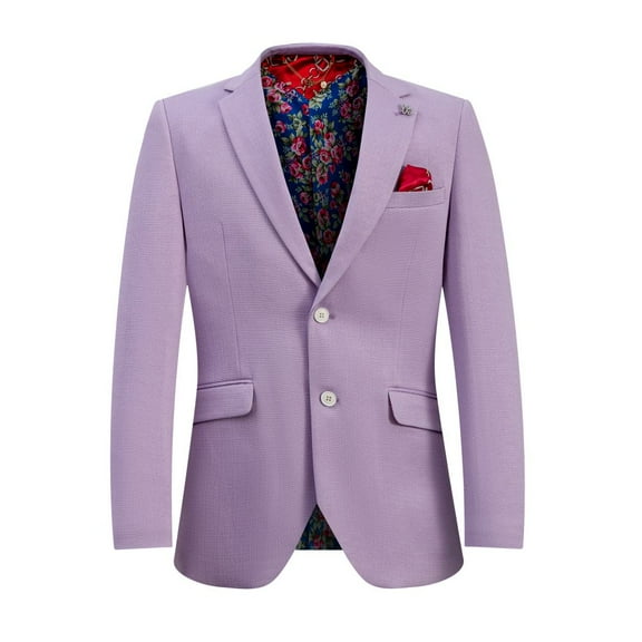 Elie Balleh Men's Lavender Solid Blazers Sports Coat Jacket