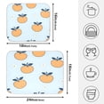 thumbnail image 4 of Fruit Yellow Flower Pattern Drying Dish Mat Quick Drying Absorbent Soft Durable for Kitchen 18" x 24", 4 of 10