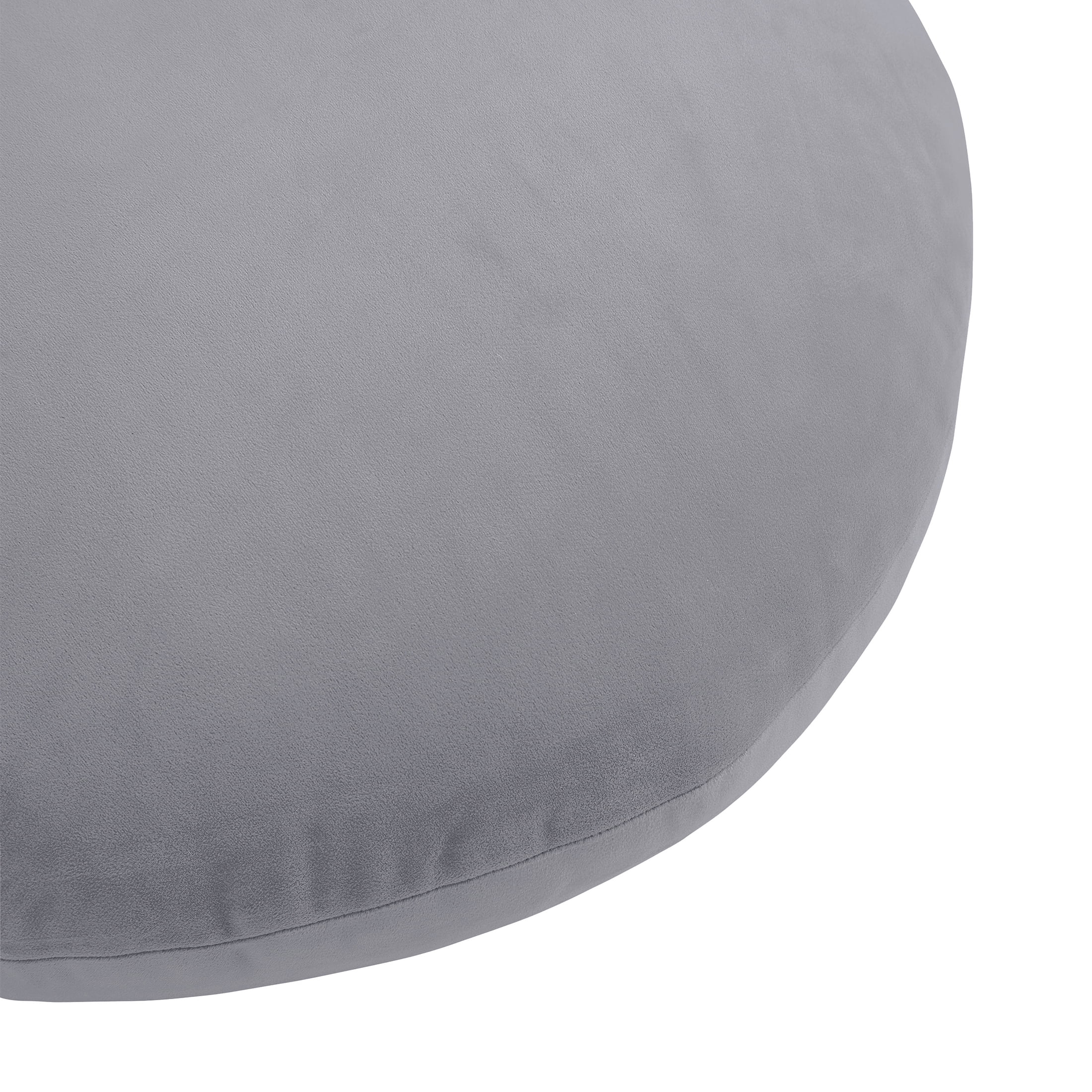 Mainstays 21" x 21" Grey Squishy Extra Soft Round Decorative Pillow, 1-Pack, for All Ages