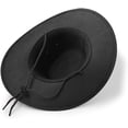 thumbnail image 7 of Sunjoy Tech Men Women Cowboy Hat, Faux Western Cowboy Hat Fedora, Outdoor Wide Brim Hat with Strap, 7 of 7