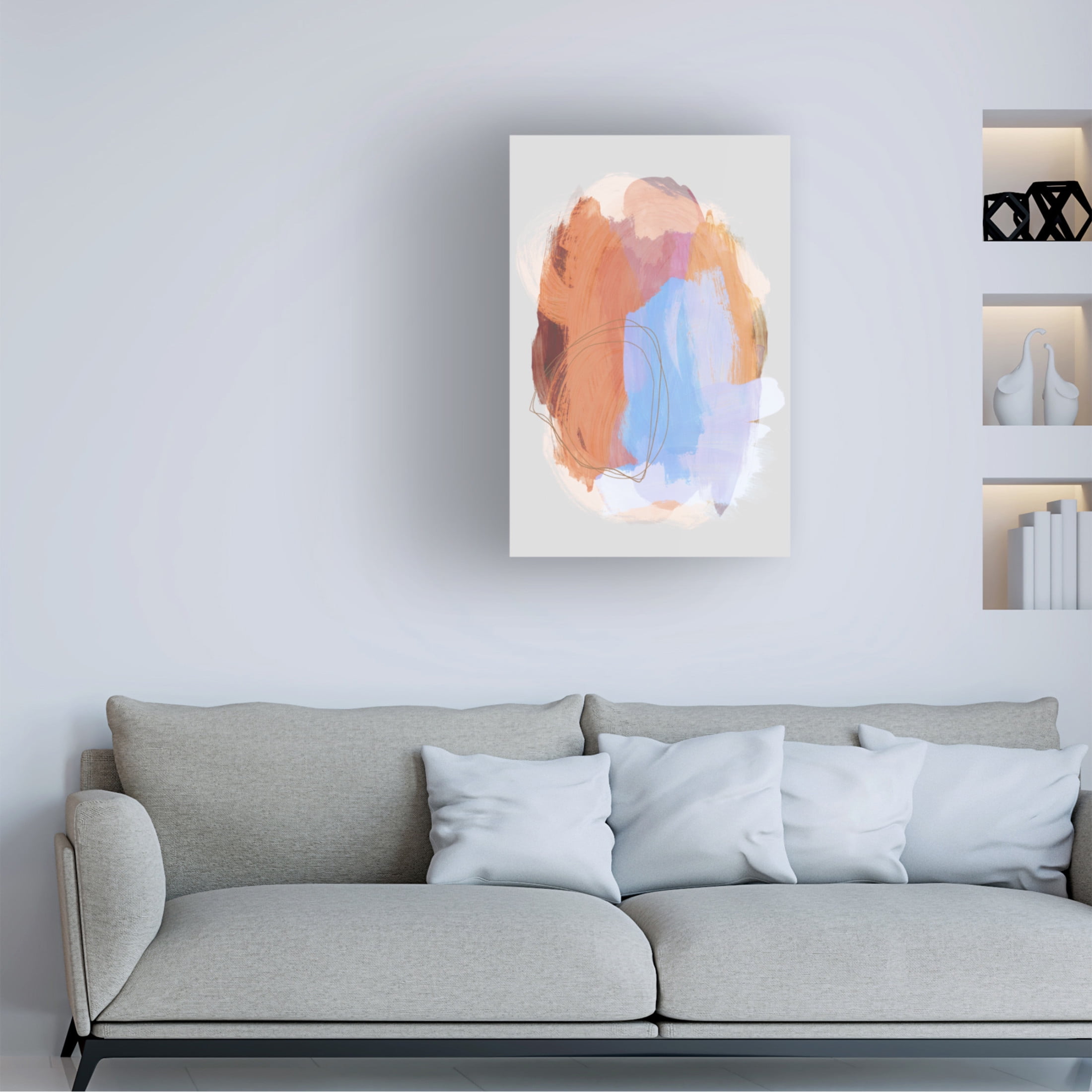 Trademark Fine Art Mareike Bohmer Abstract Brush Strokes 38 Canvas Wall Art