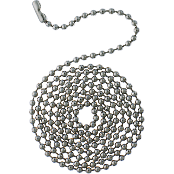 Westinghouse Decorative Pull Chain, Brushed Pewter Style - 12" Length - Pack of 6 — Interior & Exterior Use, Professional Finish