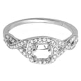 thumbnail image 2 of Dazzlingrock Collection 0.25 Carat (ctw) 14K White Diamond Engagement Semi-Mount Ring 1/4 CT (No Center), White Gold, Size 4, 2 of 7