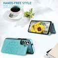 thumbnail image 3 of A14 Phone Case,Designed for Samsung Galaxy A14 5G Case Wallet with Card Holder,Mandala Emboss PU Leather with Kickstand Credit Card Slots Magnetic Clasp Slim Flip Case for Galaxy A14 5G (Mint), 3 of 14
