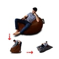 thumbnail image 1 of Sillón puff con cama matrimonial gamuza color chocolate Puff MX Gamuza Chocolate Matrimonial, 1 of 2