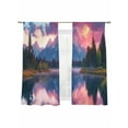thumbnail image 6 of Purple Mountain Sheer Curtains for Living Room Bedroom Modern Art Forest Sheer Curtains 72 Inch Long 2 Panels Set Light Filtering Curtain Window Treatments Drapes for Dining Room, 6 of 6