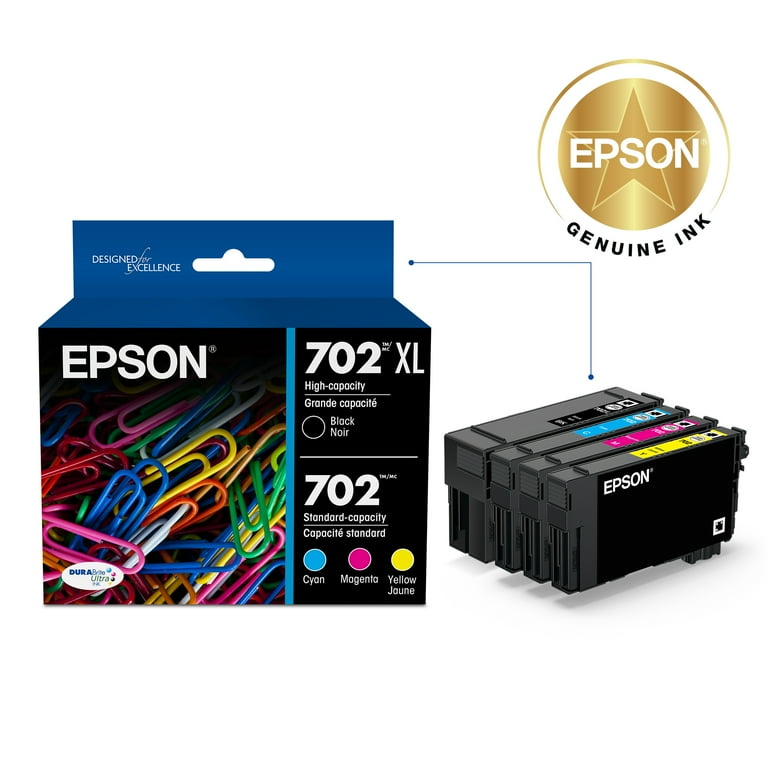 Epson 702 DURABrite Ultra Ink Combo Pack for WF-3720, WF