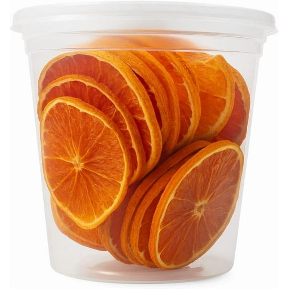 Tranches d'Orange Séchées 60 g, 25 à 30 Tranches, Sans Additifs, Sans Sucre Ajouté, Décoration Artisanale pour Gâteaux Garniture de Cocktail Dispersions sur Table Pot-Pourri Bougie Artisanat, Fabriqué au Canada