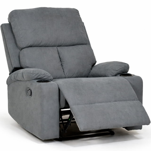 Sillón Reclinable Nanofort Moderno Minimalista Sala Gris