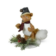 Annalee Plaid and Pine Fox, 5 inch Collectible Figurine